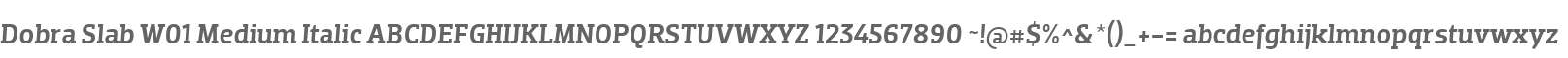 Dobra Slab W01 Medium Italic
