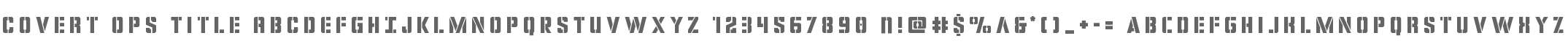 Covert Ops Title