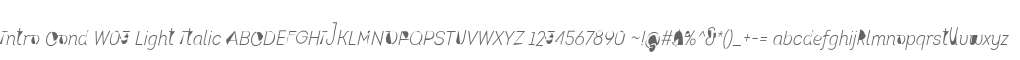 Intro Cond W03 Light Italic