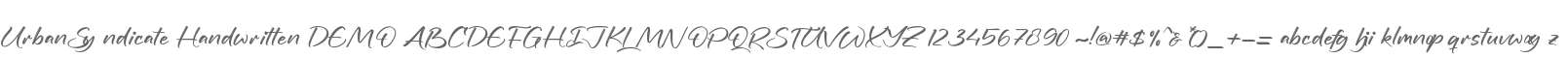 UrbanSyndicate Handwritten DEMO