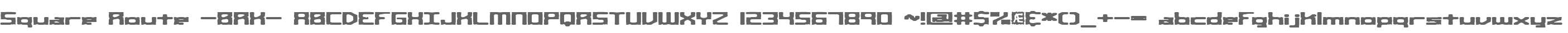 Square Route -BRK-