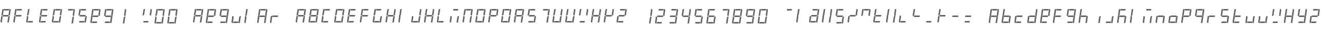 AFLED7Seg1 W00 Regular