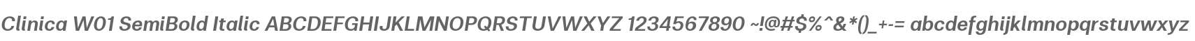 Clinica W01 SemiBold Italic