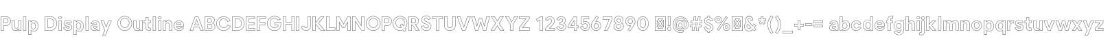 Pulp Display Outline