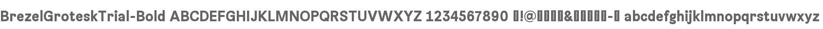 Brezel Grotesk Trial