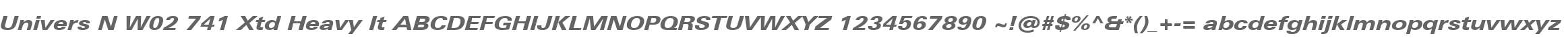 Univers N W02 741 Xtd Heavy It