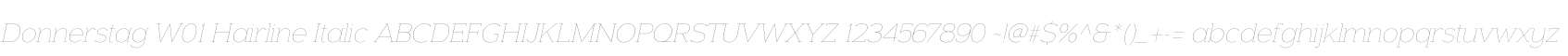 Donnerstag W01 Hairline Italic