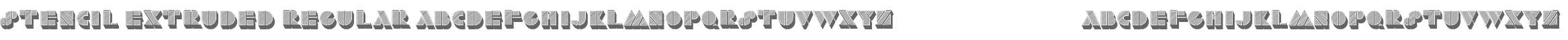 Stencil Extruded Regular