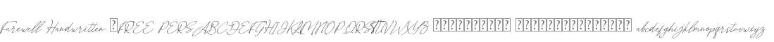 Farewell Handwritten (FREE PERS