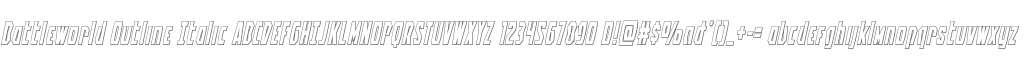 Battleworld Outline Italic