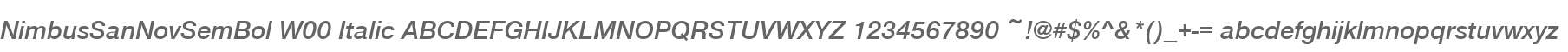 NimbusSanNovSemBol W00 Italic