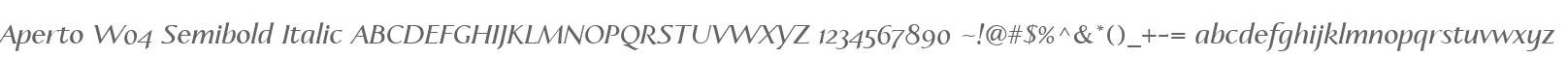 Aperto W04 Semibold Italic