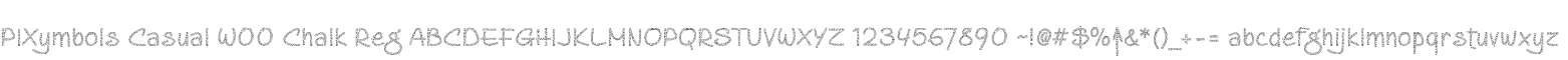 PIXymbols Casual W00 Chalk Reg