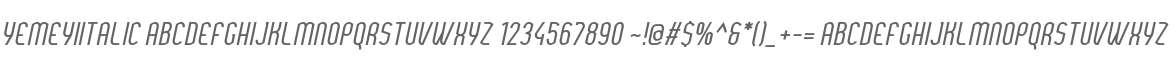 Yemeyi Italic
