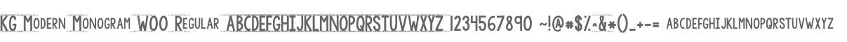 KG Modern Monogram W00 Regular