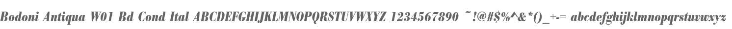 Bodoni Antiqua W01 Bd Cond Ital