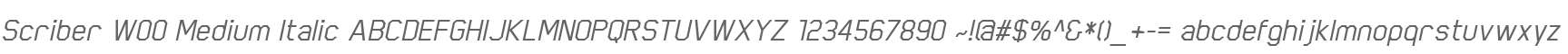 Scriber W00 Medium Italic