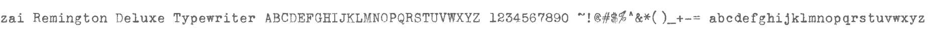 zai Remington Deluxe Typewriter
