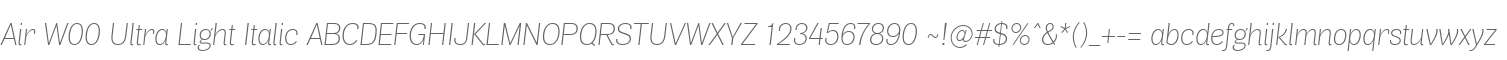 Air W00 Ultra Light Italic