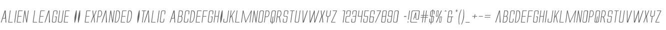 Alien League II Expanded Italic