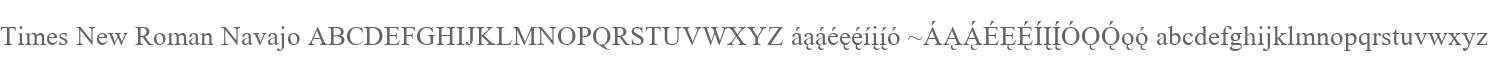 Times New Roman Navajo