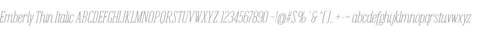 Emberly Thin Italic