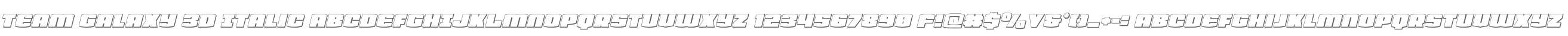 Team Galaxy 3D Italic
