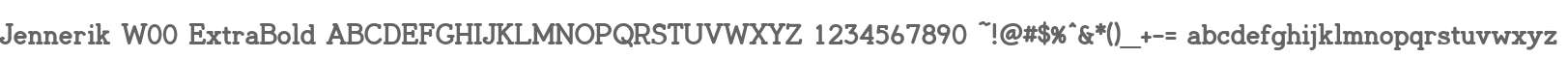 Jennerik W00 ExtraBold