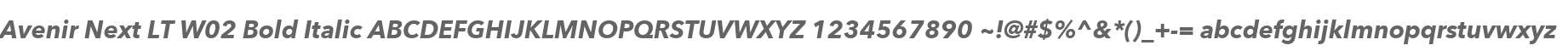 Avenir Next LT W02 Bold Italic