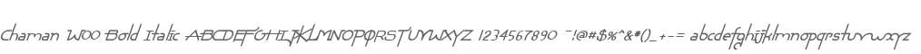 Chaman W00 Bold Italic