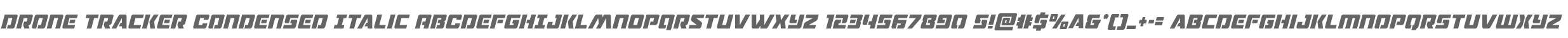 Drone Tracker Condensed Italic
