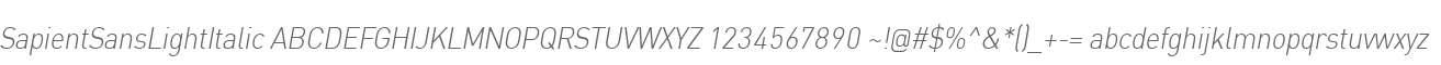 SapientSansLightItalic
