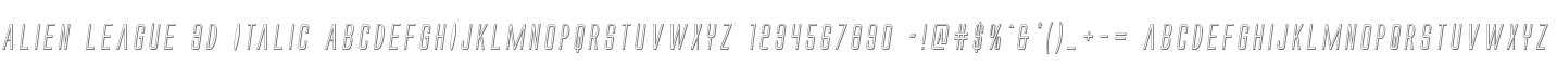 Alien League 3D Italic
