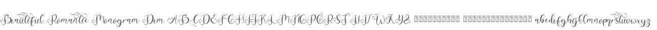 Beautiful Romantic Monogram Dem