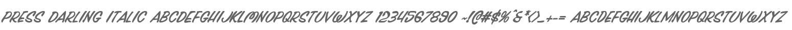 Press Darling Italic