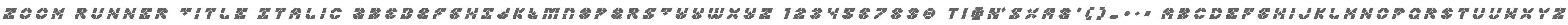 Zoom Runner Title Italic