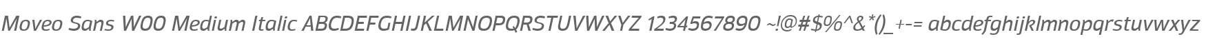 Moveo Sans W00 Medium Italic