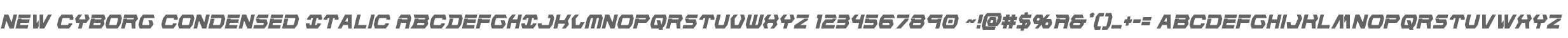 New Cyborg Condensed Italic