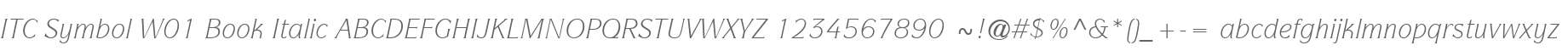 ITC Symbol W01 Book Italic