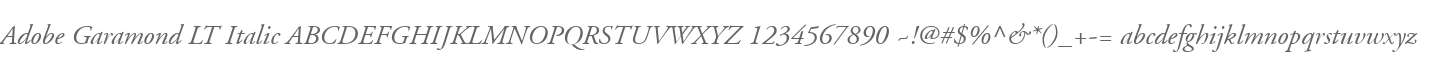 Adobe Garamond LT Italic