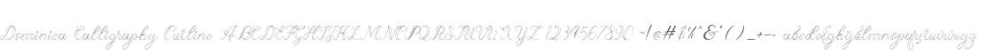 Dominica Calligraphy Outline