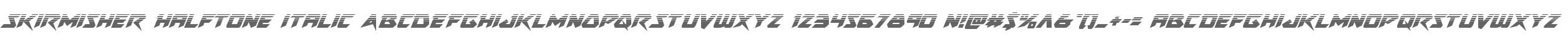 Skirmisher Halftone Italic