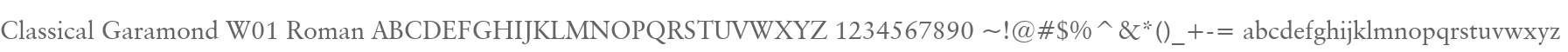 Classical Garamond W01 Roman