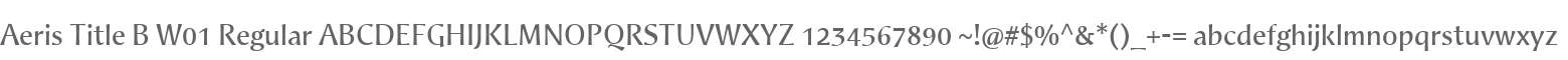 Aeris Title B W01 Regular