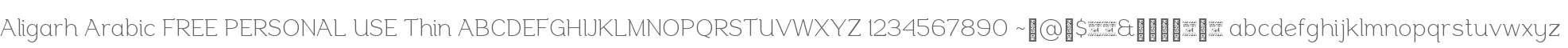 Aligarh Arabic FREE PERSONAL USE Thin