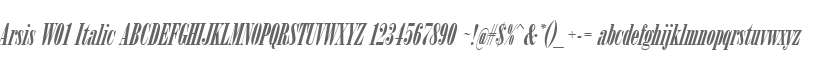 Arsis W01 Italic