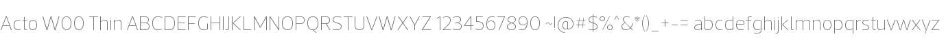 Acto W00 Thin