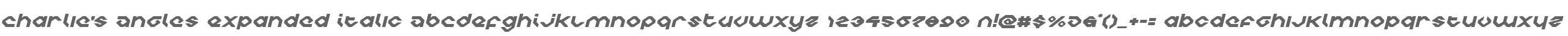 Charlie's Angles Expanded Italic