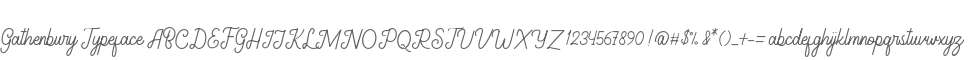 Gathenbury Typeface