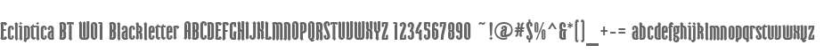 Ecliptica BT W01 Blackletter